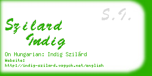 szilard indig business card